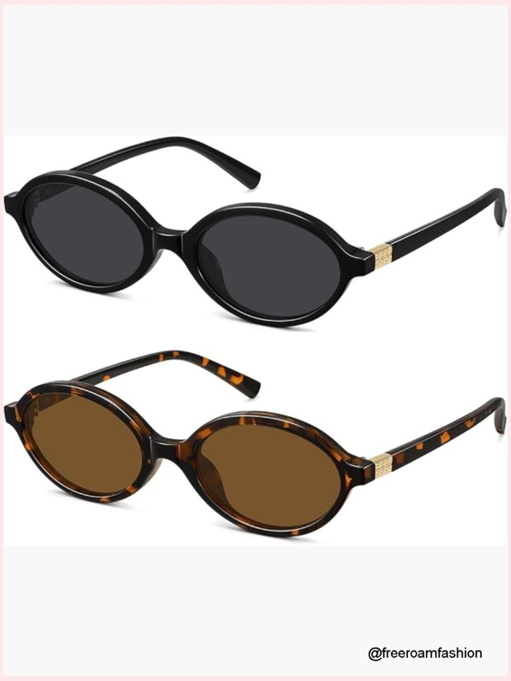 Retro Oval Sunglasses Women Trendy UV400 Protection Office Siren Style